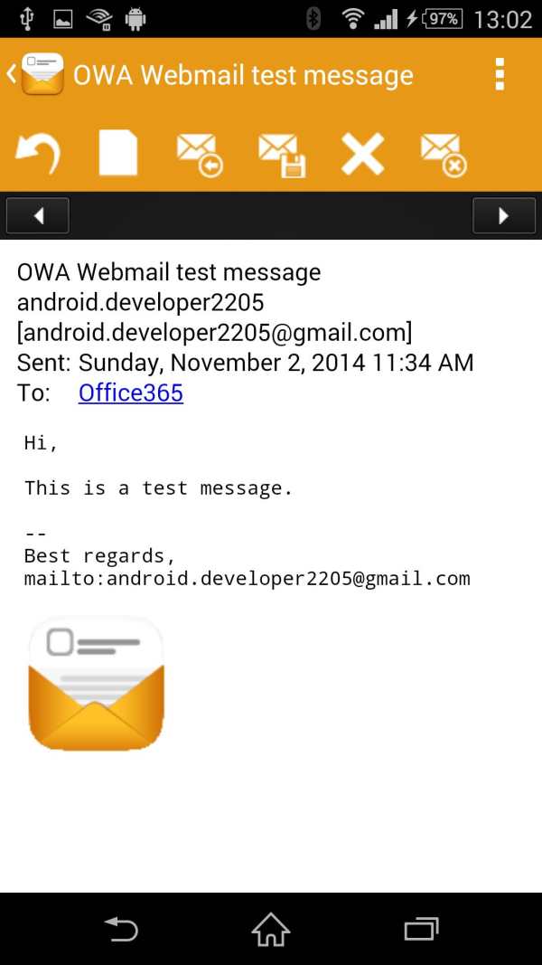 OWA Webmail screenshot 2