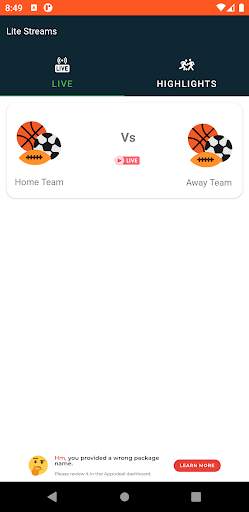 Lite Streams - Live football screenshot 1