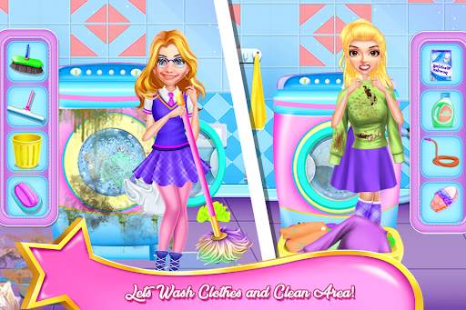 School girls house cleaning screenshot 3