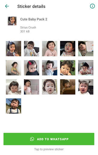 Korean Cute Baby Stickers - WhatsApp Sticker Apps screenshot 3