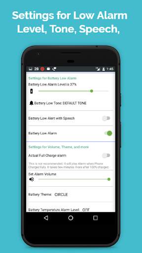 Battery Full Alarm Lite screenshot 4