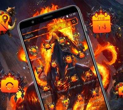 Fire Black Horror Horse Theme screenshot 2