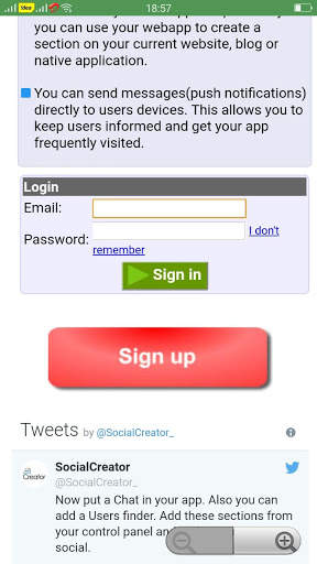 Social Creator : Make web app Free screenshot 1