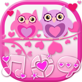 Pink Owl Launcher Theme icon
