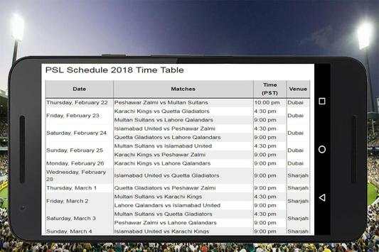 Pak PSL Crick Live Line & TV Score 2018 screenshot 5