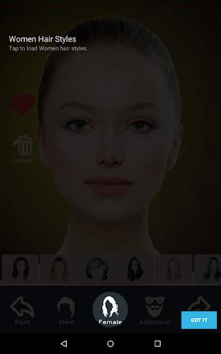 Hairstyle Changer app, virtual makeover women, men screenshot 12