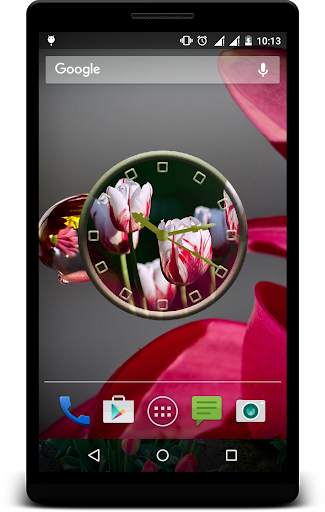 Tulips Clock Live Wallpaper screenshot 4