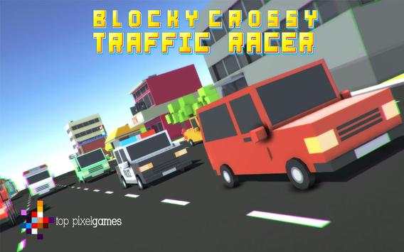 Blocky Roads Traffic Racer screenshot 1
