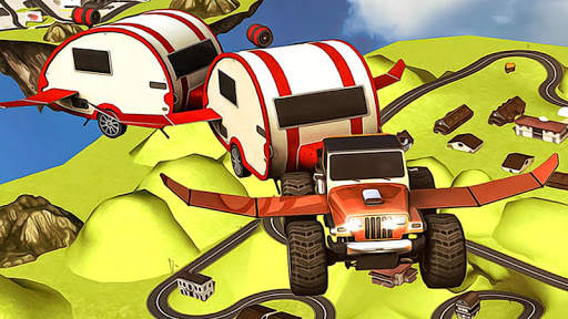 Flying Car Gas Station Parking स्क्रीनशॉट 1