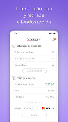 Storiesgain — gana dinero con Instagram screenshot 3