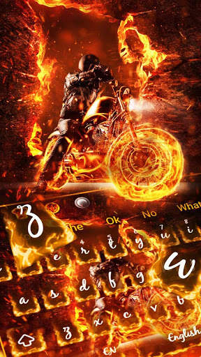 Fire Bike Racing Keyboard Theme screenshot 1
