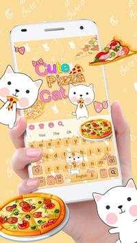 Cute Pizza Cat Keyboard Theme screenshot 3