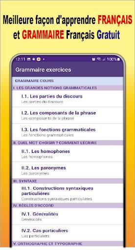 Grammaire Français   Exercices screenshot 1