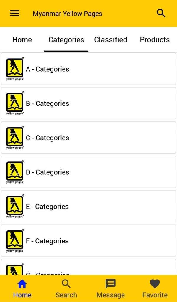 Myanmar Yellow Pages screenshot 3