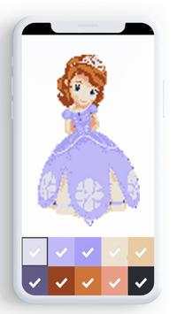 Princess Color By Number, princess coloring game screenshot 4