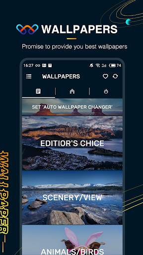 Wallpaper HD-Auto Wallpaper Changer screenshot 1