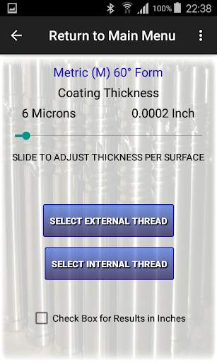 Centor Thread Check Calculator - Free Trial screenshot 4