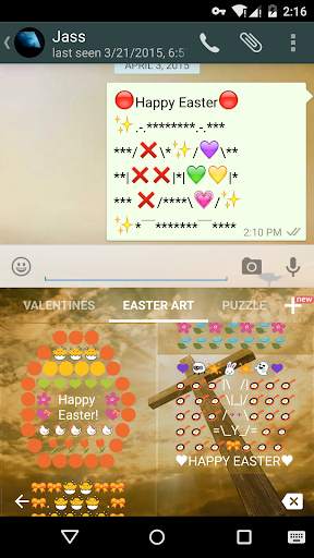 Easter Art - Emoji Keyboard स्क्रीनशॉट 3
