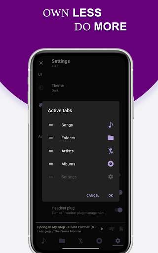 Ookla Music Player - Minimal MP3 Player screenshot 2