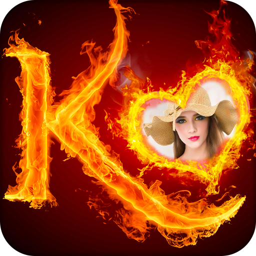 Fire Text Photo Frame icon