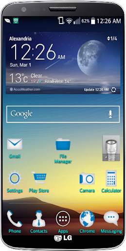 Perfect Blue LG Home Theme screenshot 2