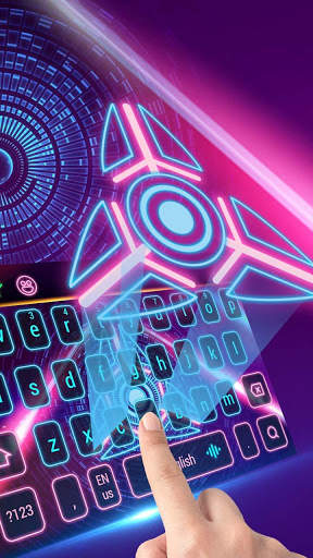 Neon Fidget spinner 3d holographic keyboard screenshot 2