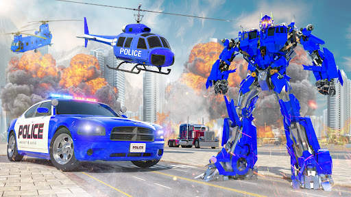 Kereta Robot: Game Helikopter screenshot 4