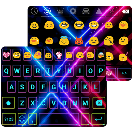 Color Neon Emoji Keyboard أيقونة