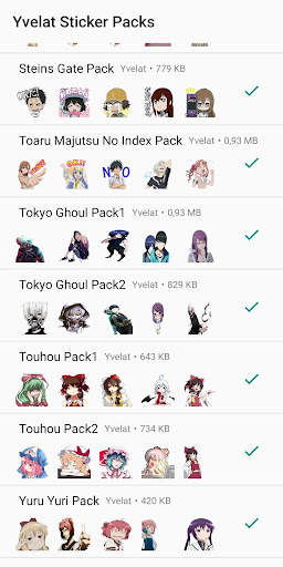 Anime Stickers for WhatsApp - by Yvelat screenshot 3