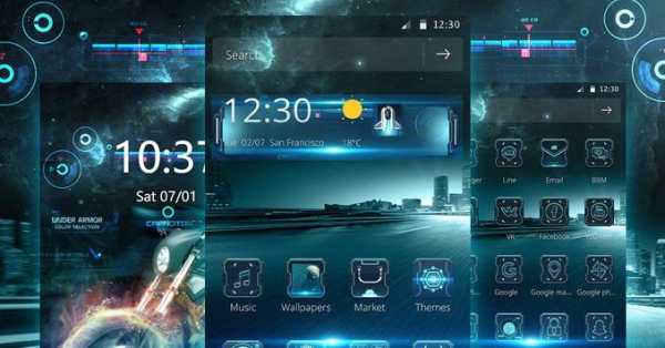 Blue fire neon future moto theme screenshot 2