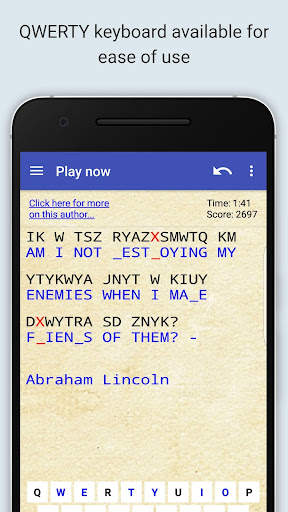Cryptogram Puzzle Quotes Game screenshot 5