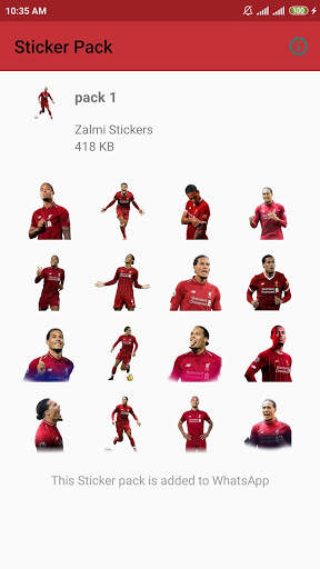 Virgil Van Dijk Stickers for WhatsApp 2020 screenshot 1