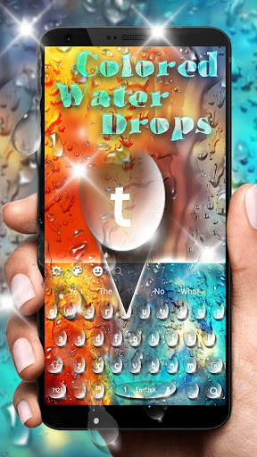 Glamorous Colorful Water Drop Keyboard screenshot 2