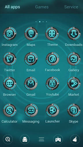 Neon Mecha Go Launcher Theme screenshot 3