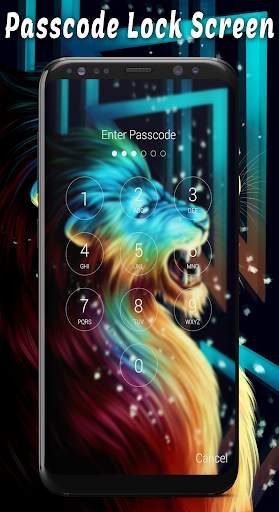 Lion Art Passcode Lock Screen & Wallpapers 🦁 screenshot 2