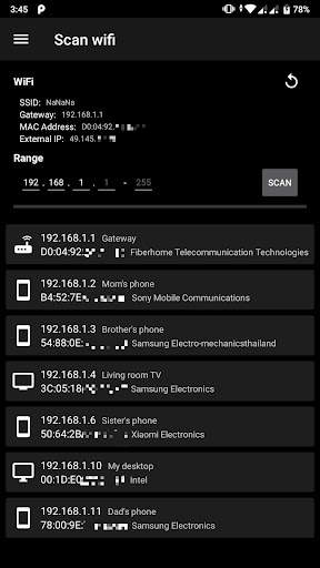WiFi IP Scanner 1 تصوير الشاشة