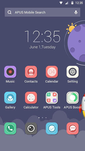 moon-APUS Launcher theme screenshot 1