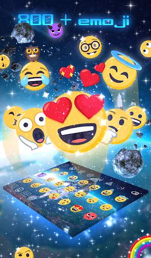 Space Walk Animated Keyboard   Live Wallpaper screenshot 3