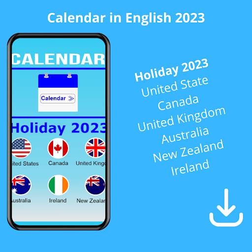 calendar in english 2023 screenshot 1