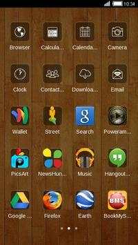 Wood Line C Launcher Theme screenshot 3