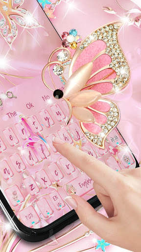 Rose Gold Butterfly Keyboard screenshot 2
