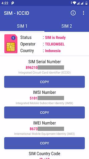 SIM ICCID - Support Dual SIM Card screenshot 1