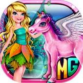 Fairy Farm Unicorn Girl Games logo