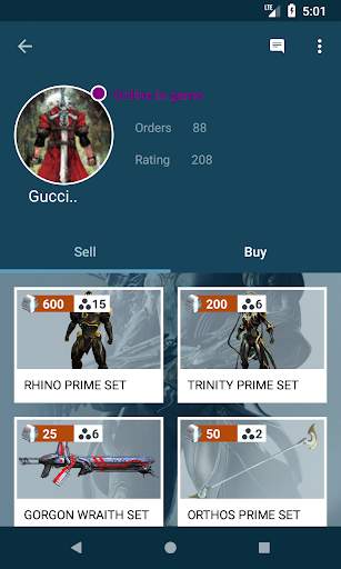 Market for Warframe - warframe screenshot 7