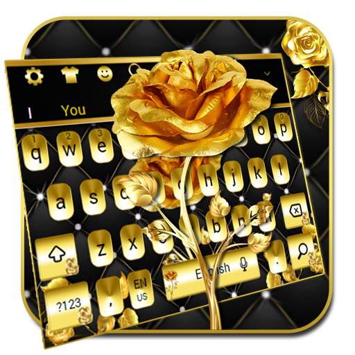 Gold Rose Keybaord Theme 10001002