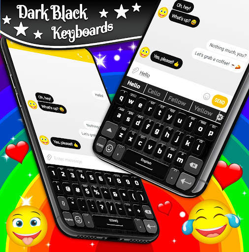 Dark Black Keyboard ⭐ Dark Theme Keyboards Free screenshot 4