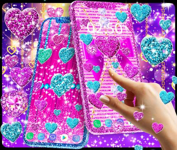 Glitter hearts live wallpaper screenshot 2