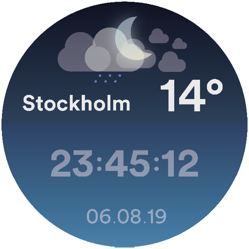 Weather Light Watch Face أيقونة