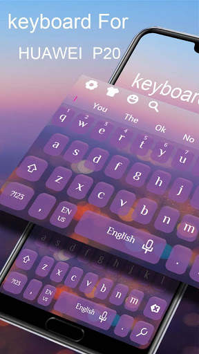 Purple Keyboard  For Huawei  P20 स्क्रीनशॉट 2