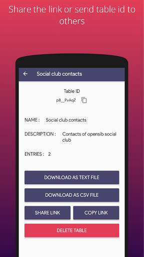 Data Table - Survey and data collecting app screenshot 3